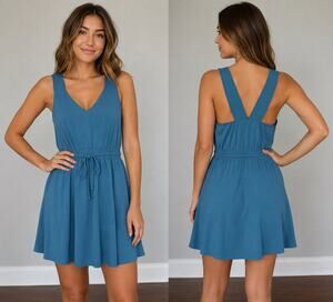 Athleta Savannah Mini Dress Teal Blue #659323 - Size: XS Petite